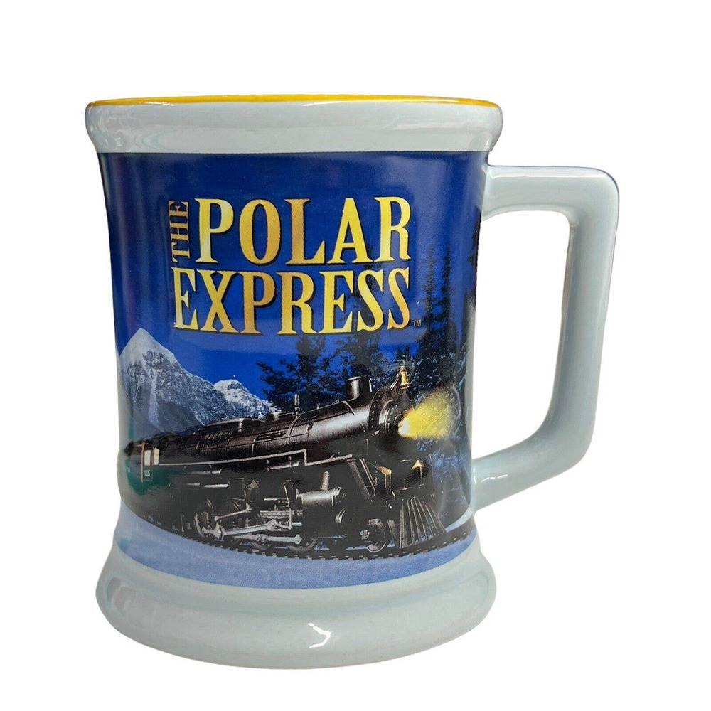 The Polar Express 3 D Mug All Aboard Train Believe Train Ticket Mug